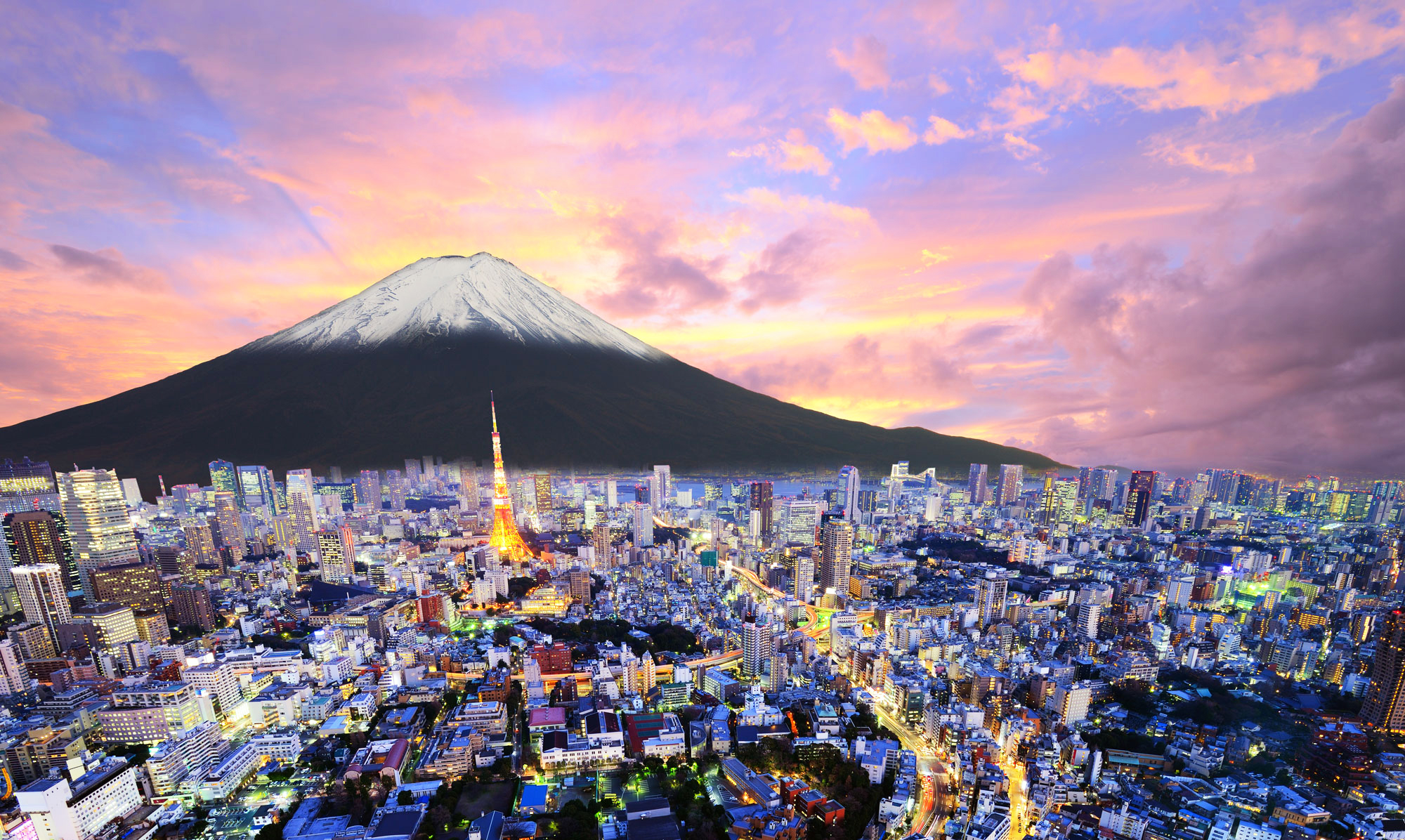 Tokyo and Fuji